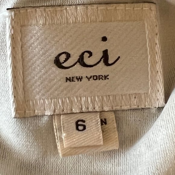 Stunning! eci New York Black & White Clear Sequins Houndstooth Print Dre… - Picture 4 of 12